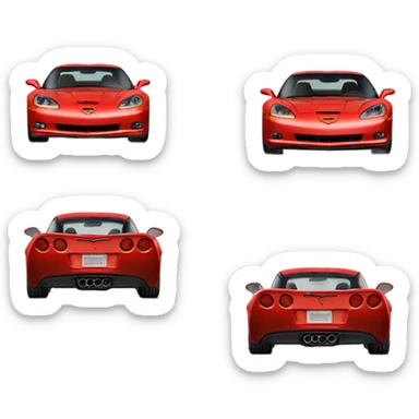 red c6 2006 corvette sticker