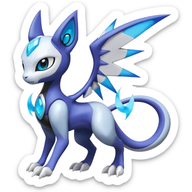 Meloetta-Mewtwo-Zekrom-Pokémon-Fakémon-fusion-hybrid-creature sticker