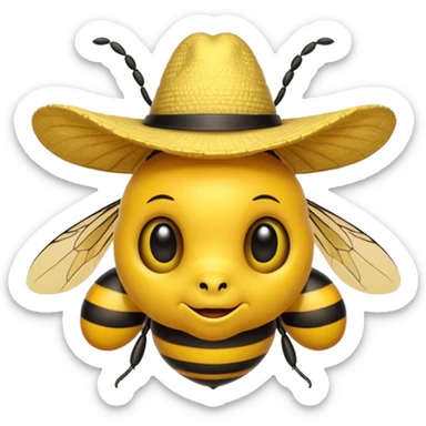 Abeja con sombrero  sticker