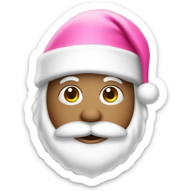 Pink Santa hat sticker