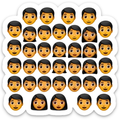 Black desi emojis sticker