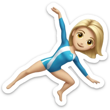summer olympics girl beam gymnastics sticker