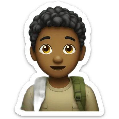 Lost boy in jungle sticker