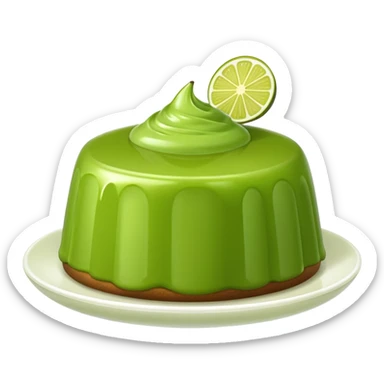 Green pudding emoji that looks like Samsung, give me a plain one without plate or container. sticker