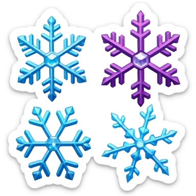Snowflakes in different colors sticker