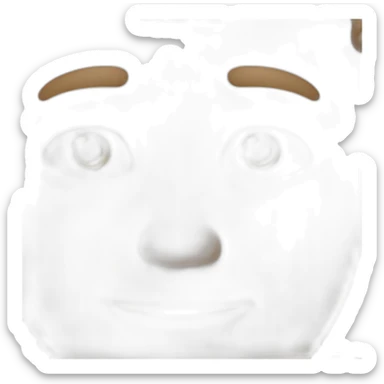 White man with short brown curly hair fade haircut sticker