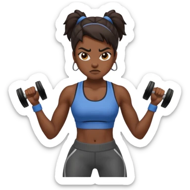 female gym trainer angry sticker