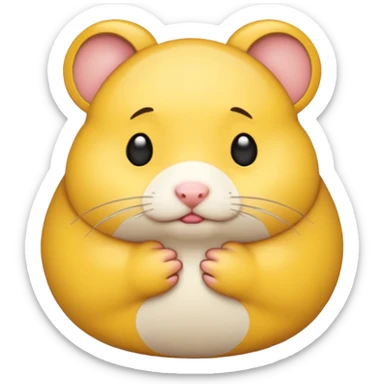 I want a mad emojj that’s also sad saying I want a hamster no it has to be a yellow normal emoji with a text saying I want a hamster sticker