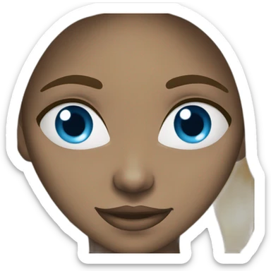 happyness wife with blue eye sticker