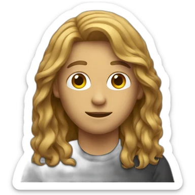 Videographer with Long Hair sticker