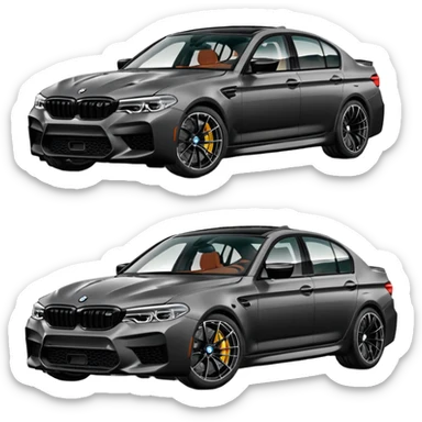 BMW M5 f90 competition all angles in front sticker
