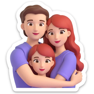 couple posing, close up pose, living room background sticker