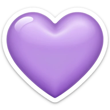 Corazón morado claro sticker