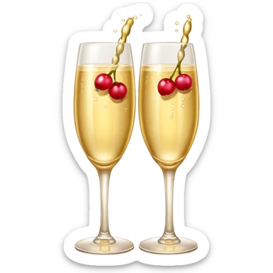 champagne and berries sticker