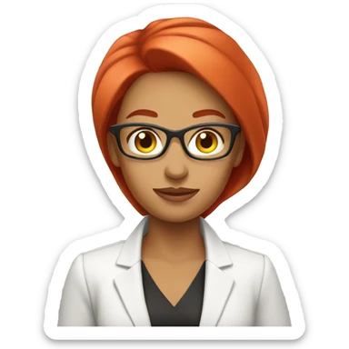 Red hair entrepreneur life coach girl with full body  sticker