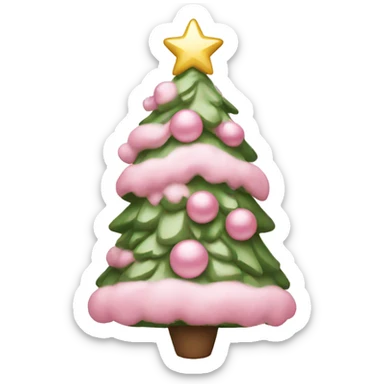 Light pink Christmas  sticker