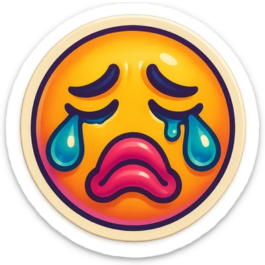 Crying Tears rolling down face 
Mouth Pout sticker