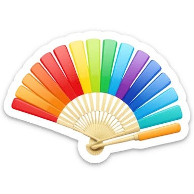 3D fan colour swatch sticker