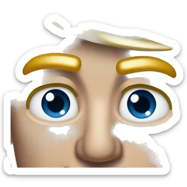 President Donald trump winking his left eye in a seductive way sticker