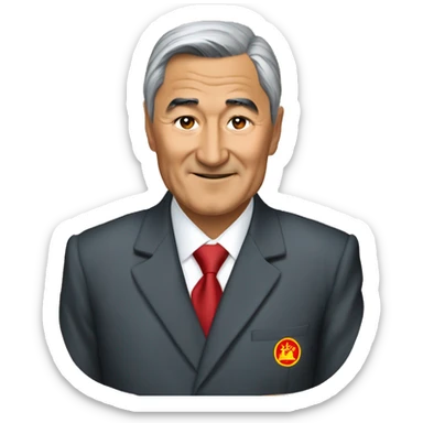 Askar Akayev president Kyrgyzstan sticker