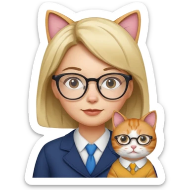 this emoji "👩🏻‍🏫" but the woman is a cat sticker