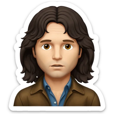 aged Jim Morrison sticker