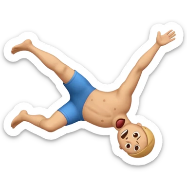 … imagine an emoji of a guy doing a backflip and falling on his neck sticker