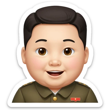 Baby face Kim Jong Un   sticker