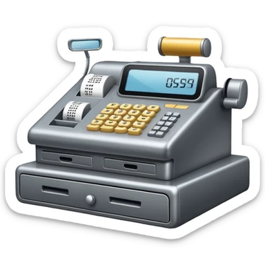 POV of a cash register sticker