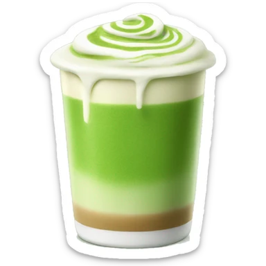 Matcha latte sticker