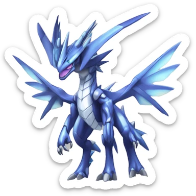  Cool Edgy Shiny Godly Ethereal Digimon-Genesect-Dialga-Reptile full body sticker