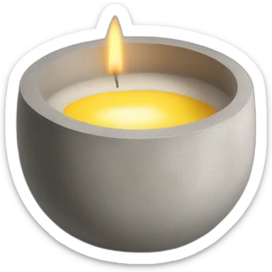Scented Candle in concrete vessel sticker