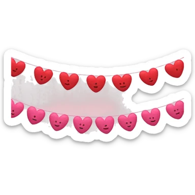 red and pink garland for bedroom sticker