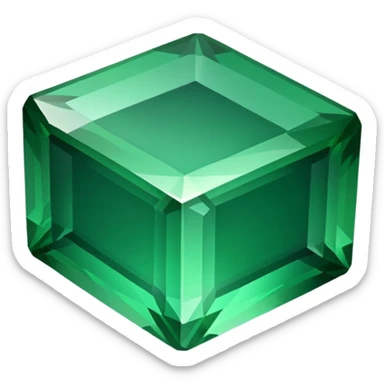 Une émeraude de minecraft sticker