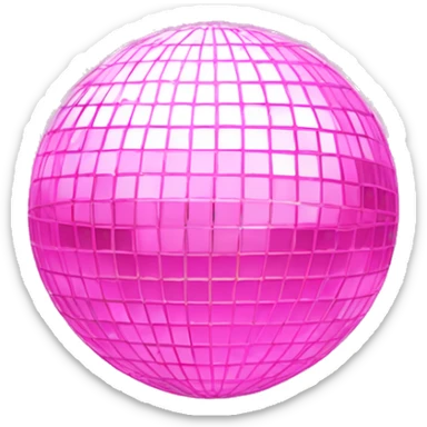 light pink disco ball sticker