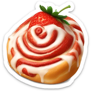 Strawberry cinnamon roll  sticker