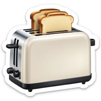 A toaster emoji, drawn with an 8-bit pixelated look, similar to early video game sprites. VERY LOW RES. sticker