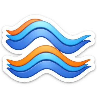 sine and cosine wave sticker