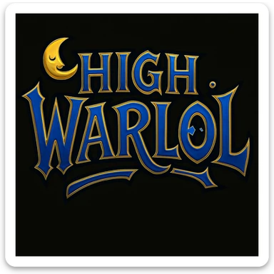 Update to Alliance colors: blue, gold, and silver. Use gothic fantasy fonts and keep the playful twist, but make the palette clearly Alliance-inspired from World of Warcraft. sticker