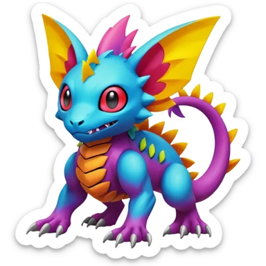 Fakémon-Pokémon-Spectrobes-Digimon-critter-fantasy-hybrid-creature  sticker