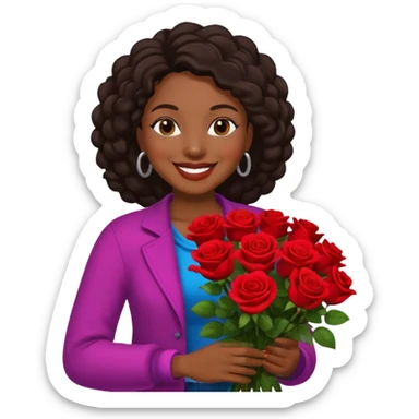 Street Flower Seller black woman  sticker