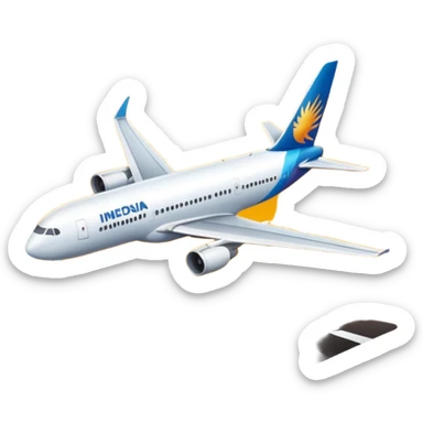 Indonesia airlines take off in airport sticker