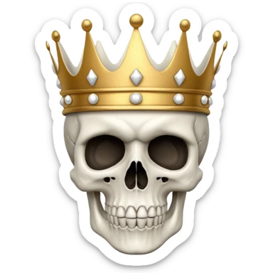Skull with Crown PNG sticker