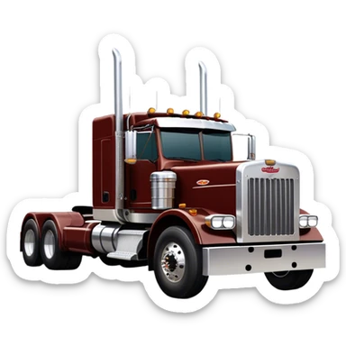 Peterbilt 389 brown cherry with flat top sticker