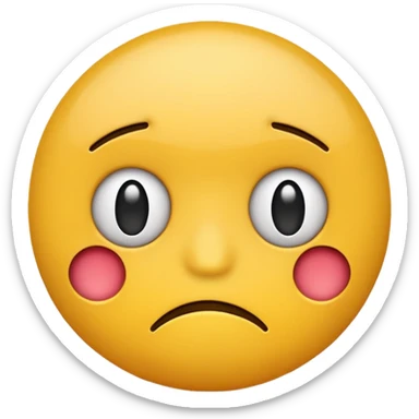 glorbo as an annoyed, frowning emoji sticker