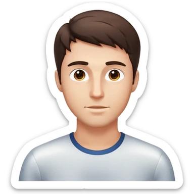 Rays of light behind brunette man standing sticker