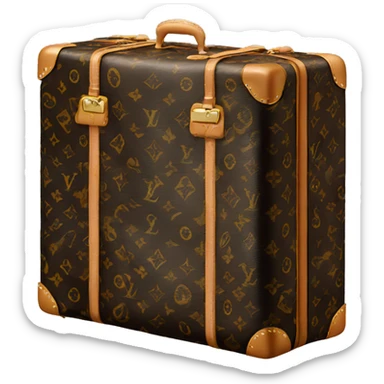 Black Louis Vuitton  luggage sticker