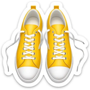 Sneakers (top view) – yellow, the width and height of image must be equal in size sticker