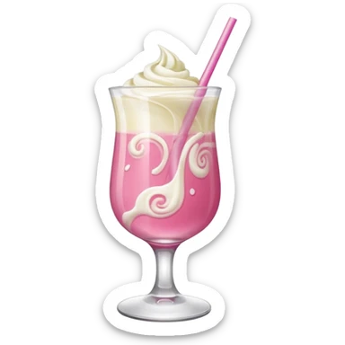 Pink drink with a little bit of cream sticker
