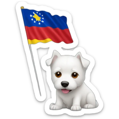 Venezuelan flag with a white west highland teerier dog sticker